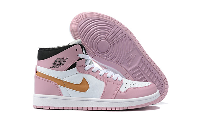 Women's Running Weapon Air Jordan 1 Pink/White Shoes 0230 Women's Running Weapon Air Jordan 1 Pink/White Shoes 0230